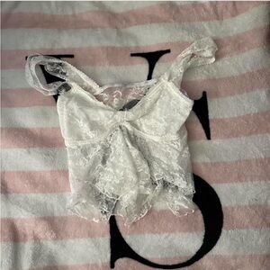 Elegant White Lace Lingerie Set